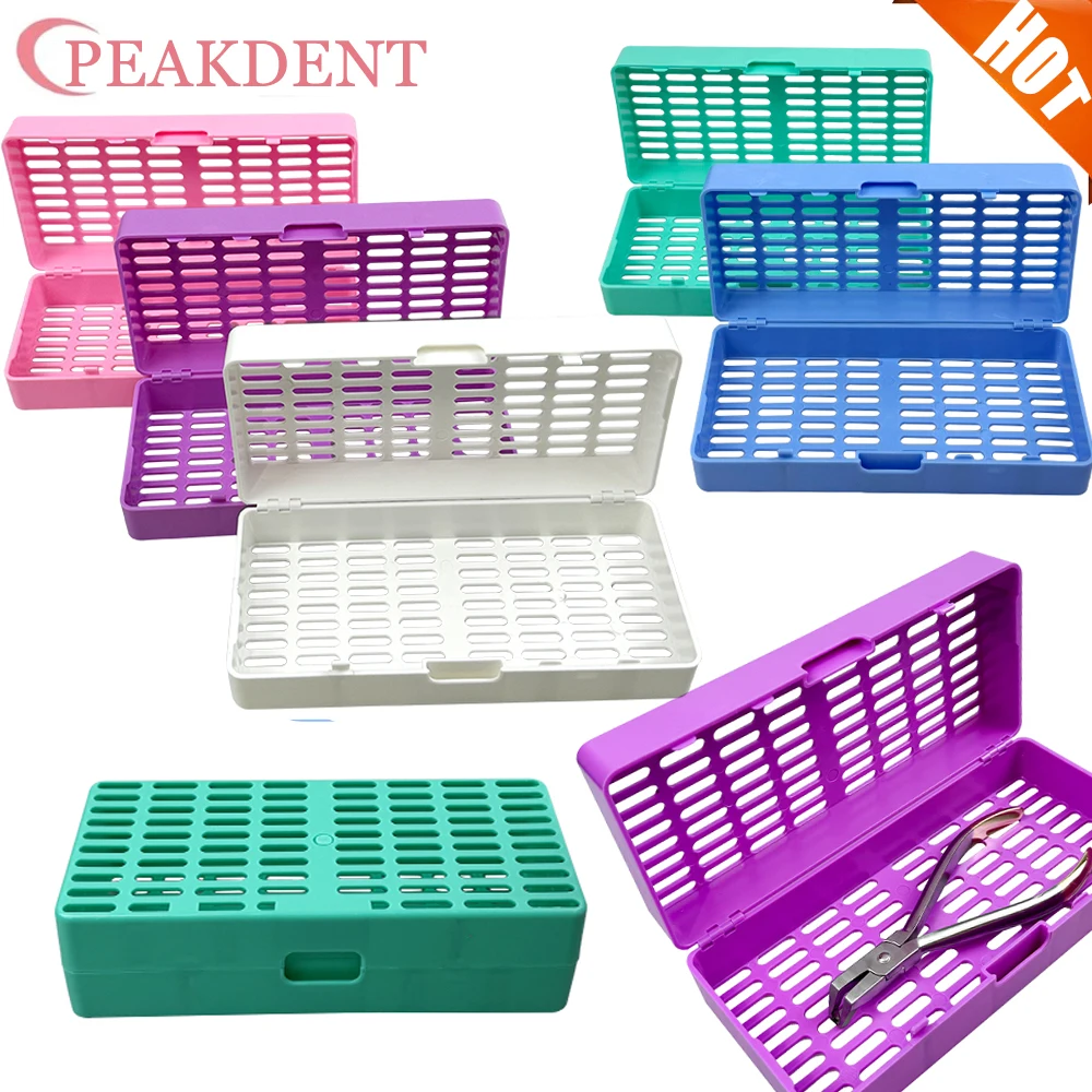 

Dental Instruments Sterilization Box For Forceps Tooth Extraction Surgical scalpel Holder Plastic Dental Tool Container Tray