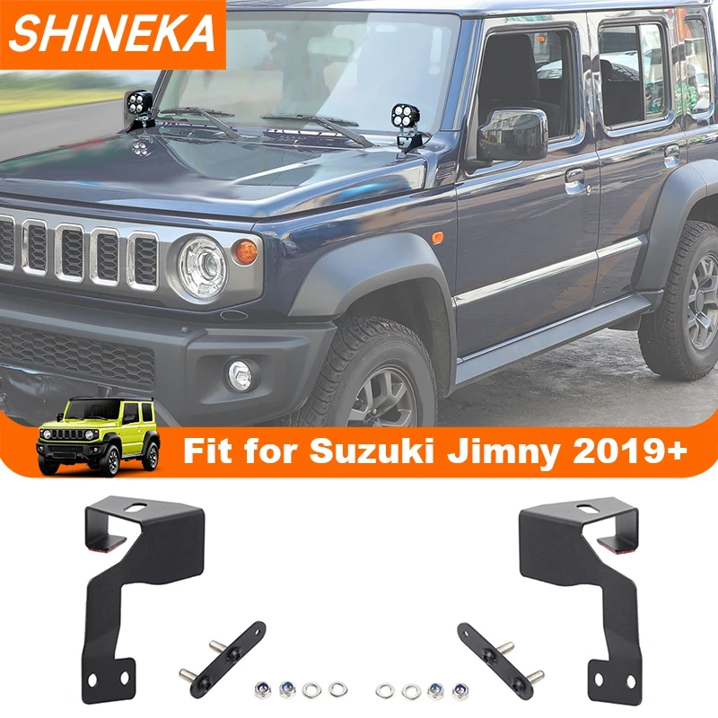 SHINEKA A Pillar Work Light Lamp Holder Mounting Bracket for Suzuki Jimny 2019 2020 2021 2022 2023 2024 Up Exterior Accessories