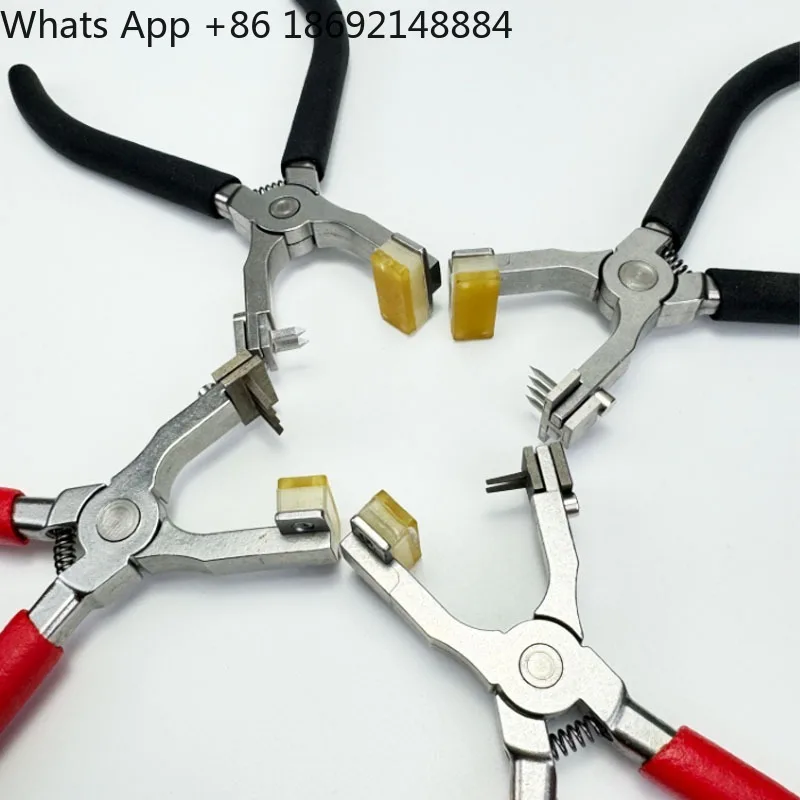 DIY leather tools, chopping pliers punching 2 + 4mm hole pressing pliers, replaceable silent chopping, hole puncher