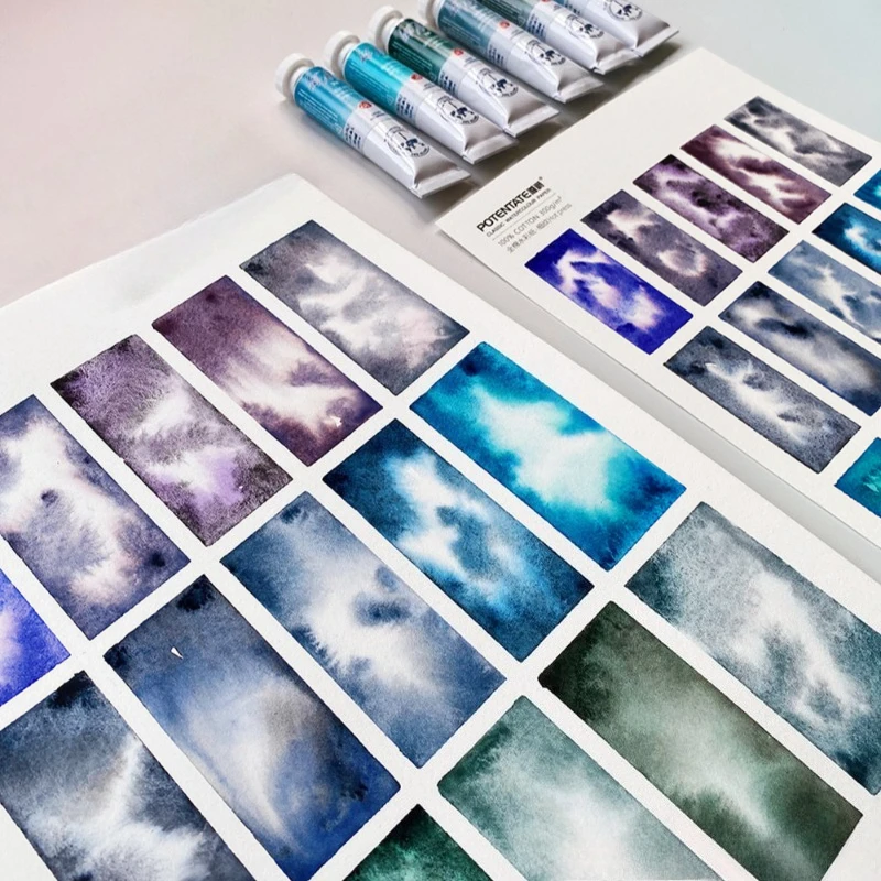 10ml Tube White Nights Watercolor Paint Sediment Granulating Colors Professional Artist Grade Aquarelle Pigment Art Supplies