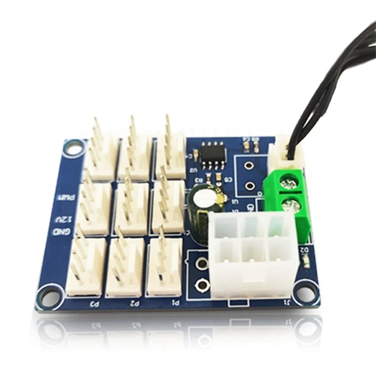 PWM Speed Controller 12V Temperature Measurement Control NTC Control Computer Case Fan Multi-Circuit Speed Controller