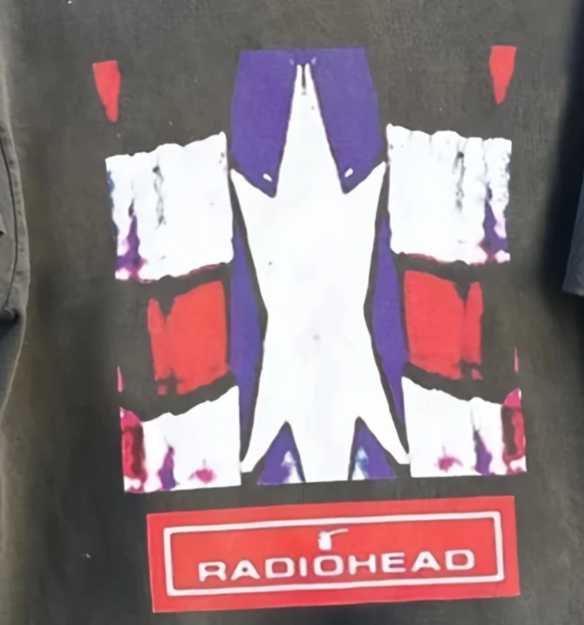 R-Radiohead 1994 The Bends Rare Design Charcoal Color Unisex T-Shirt Pure Cotton Crew Neck Streetwear Top  men clothing