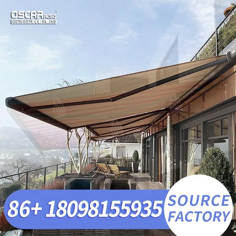 Outdoor Retractable Aluminum Canopy Eco Friendly Pergola for Garden Patio Balcony Outdoor Shelter Shade Structure Retractable Aw