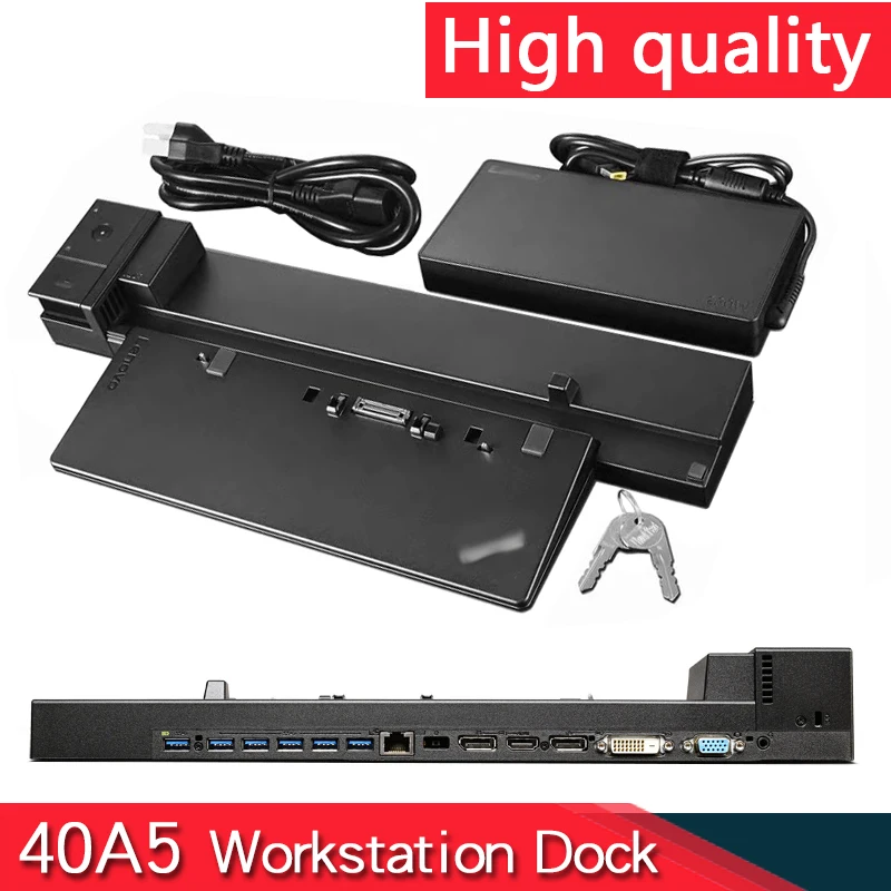 NEW 40A5 Workstation Dock With 230W AC Power Adapter For Lenovo Thinkpad Workstation Dock P50 P51 P70 P71 04W3955 00HM626