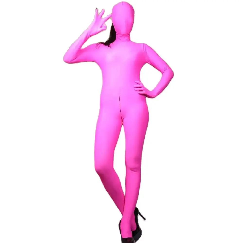 Bodystocking medias invisibles con cremallera y entrepierna abierta para mujer, disfraz de Cosplay, disfraces de escenario Zentai, Body moldeador, mono Sexy de envoltura completa