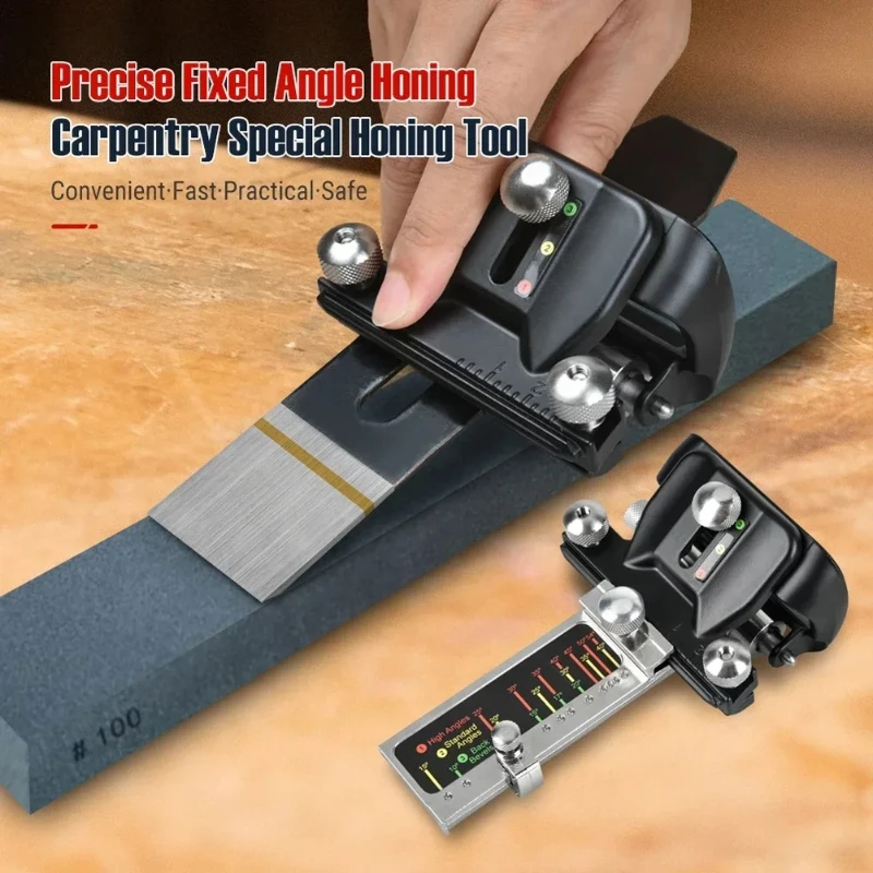 

Precise Fixed Angle Honing Guide Manual Sharpener Woodworking Grinding Tool for Efficient Blade Sharpening Angle Adjustable