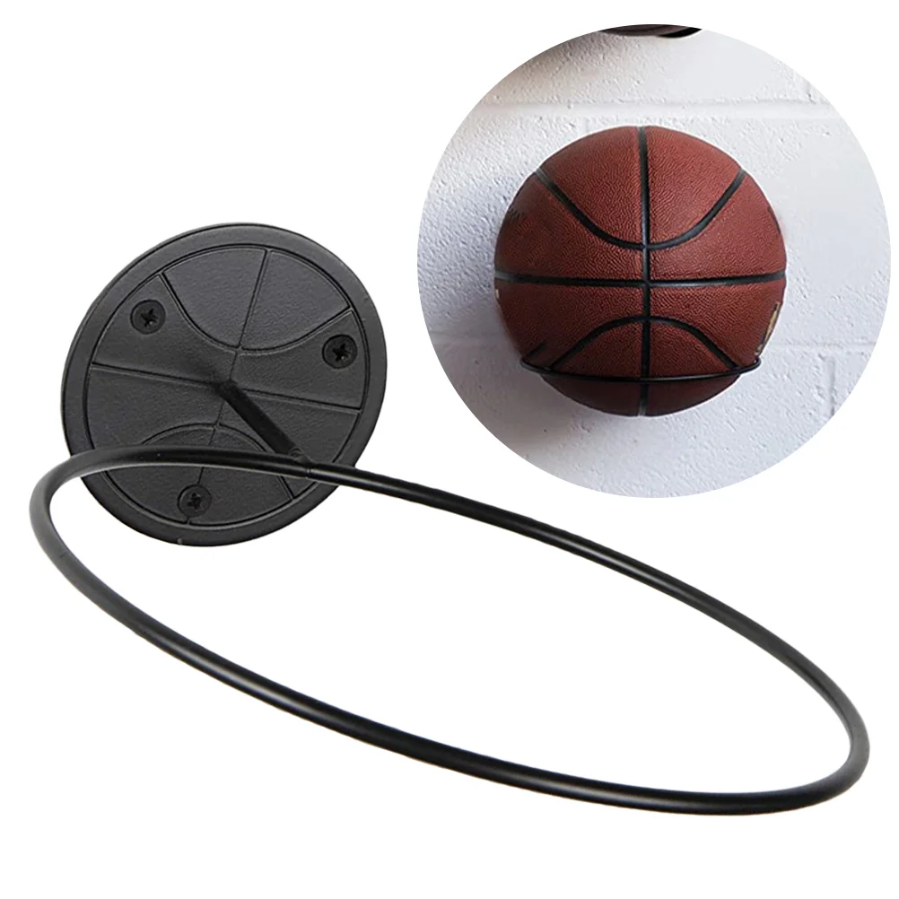 

Wall Mounted Clothes Rack Basketball Storage Decor Stand Accessories Holder Garage Black Football Man