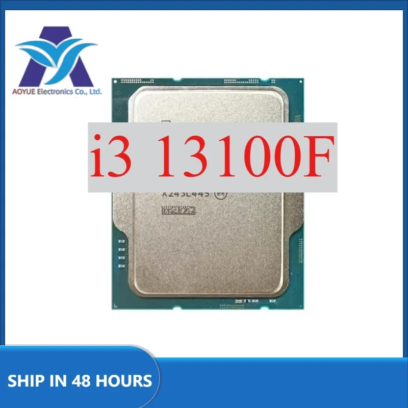 1pcs Perfect test Intel Core i3 13100F CPU i3-13100F 3.4 GHz 4-Core 8-Thread 65W LGA 1700 but no fan