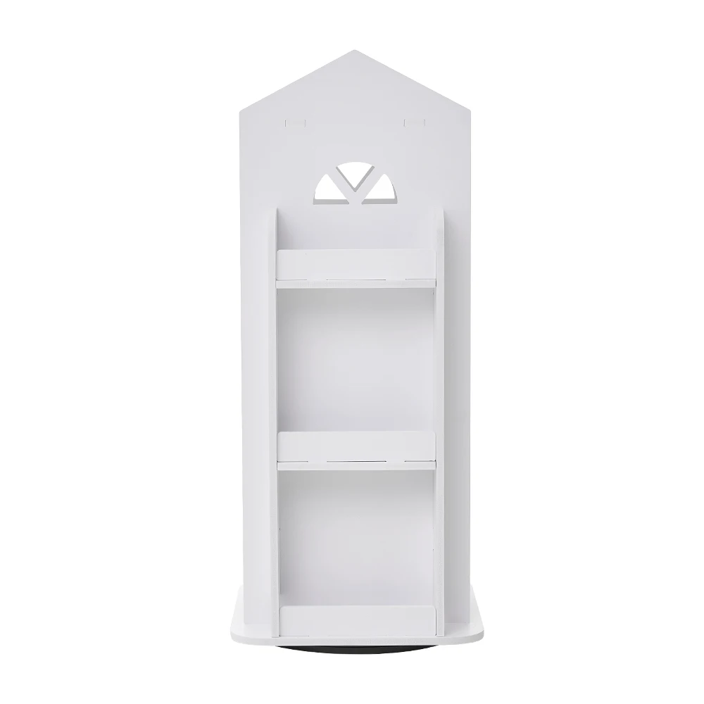 Voltsify 4-Tier Castle Kids Rotating Bookshelf Storage Organizer Rack