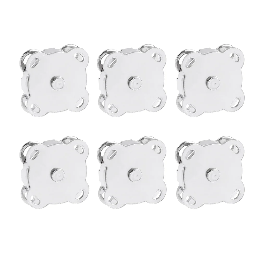 20PCS 15MM Hand-stitched Magnet Buckle Plum Blossom Magnetic Clasp Four-hole Square Magnetic Buckle Sturdy Magnetic Clasp for Se