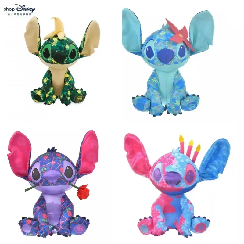 Hot 38cm Cartoon Kawaii Stitch Plush Toys Dolls Colourful  Anime Toys Lilo and Stitch Plush Stuffed Toys Birthday Gifts for Kids