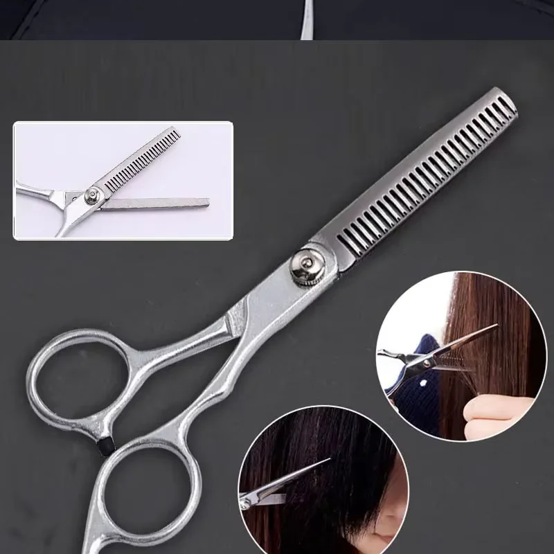 Professional Hairdressing Haircut Scissors 6 Inch Barber Shop Hairdresser's Cutting Thinning Tools High Quality Salon Set image 2