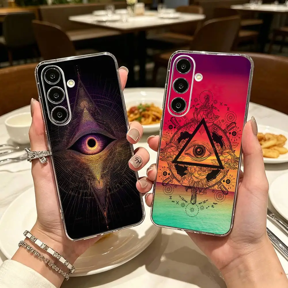 Eye of Providence All-Seeing Eye Phone Case For Samsung A71, A70, A52, A51, A40, A30, A20 Transparent Cover