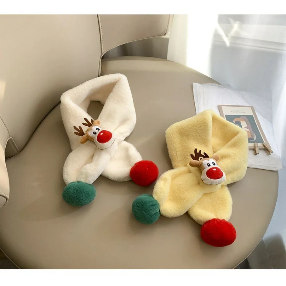 

Cute Plush Children's Scarves Warm Thickening Windproof Collar Soft and Skin Friendly Windproof Winter Warm Baby Plush Neck