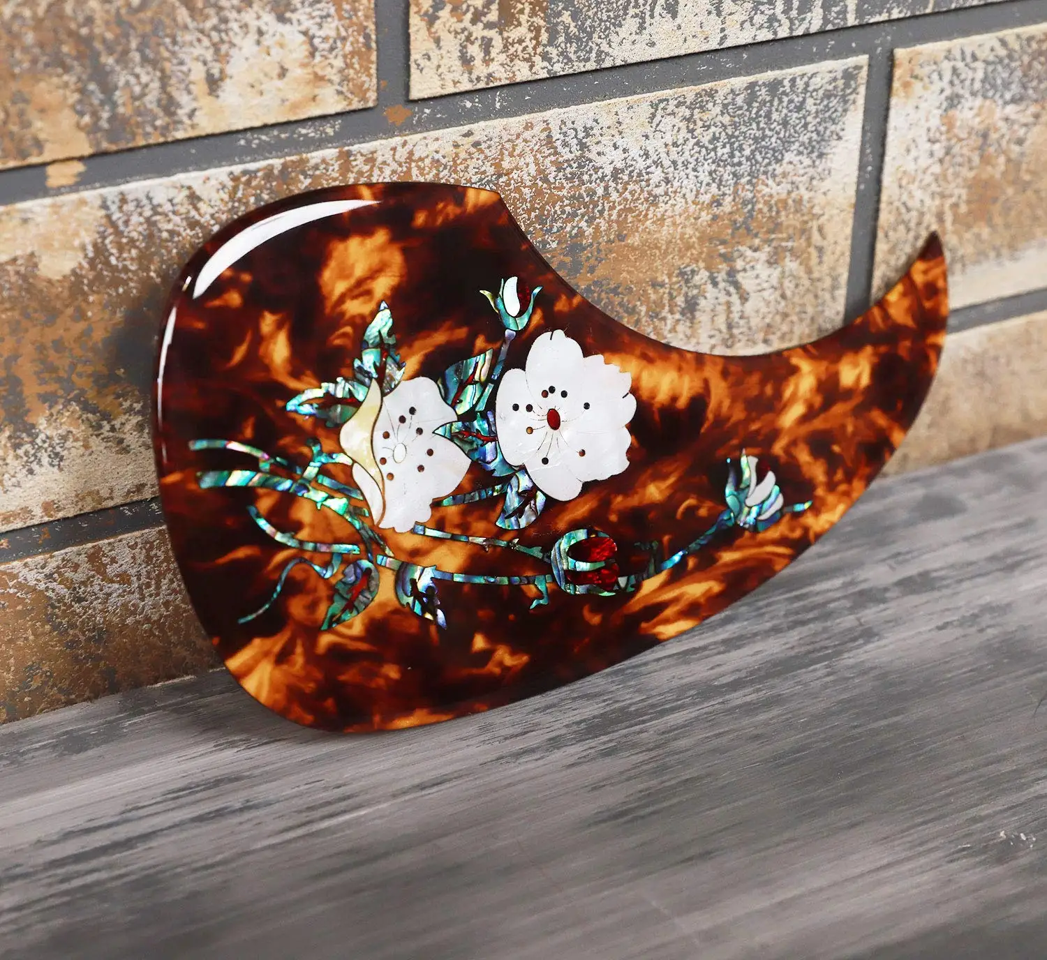 Acoustic Guitar Pickguard Inlaid Abalone Flower for Most Martin