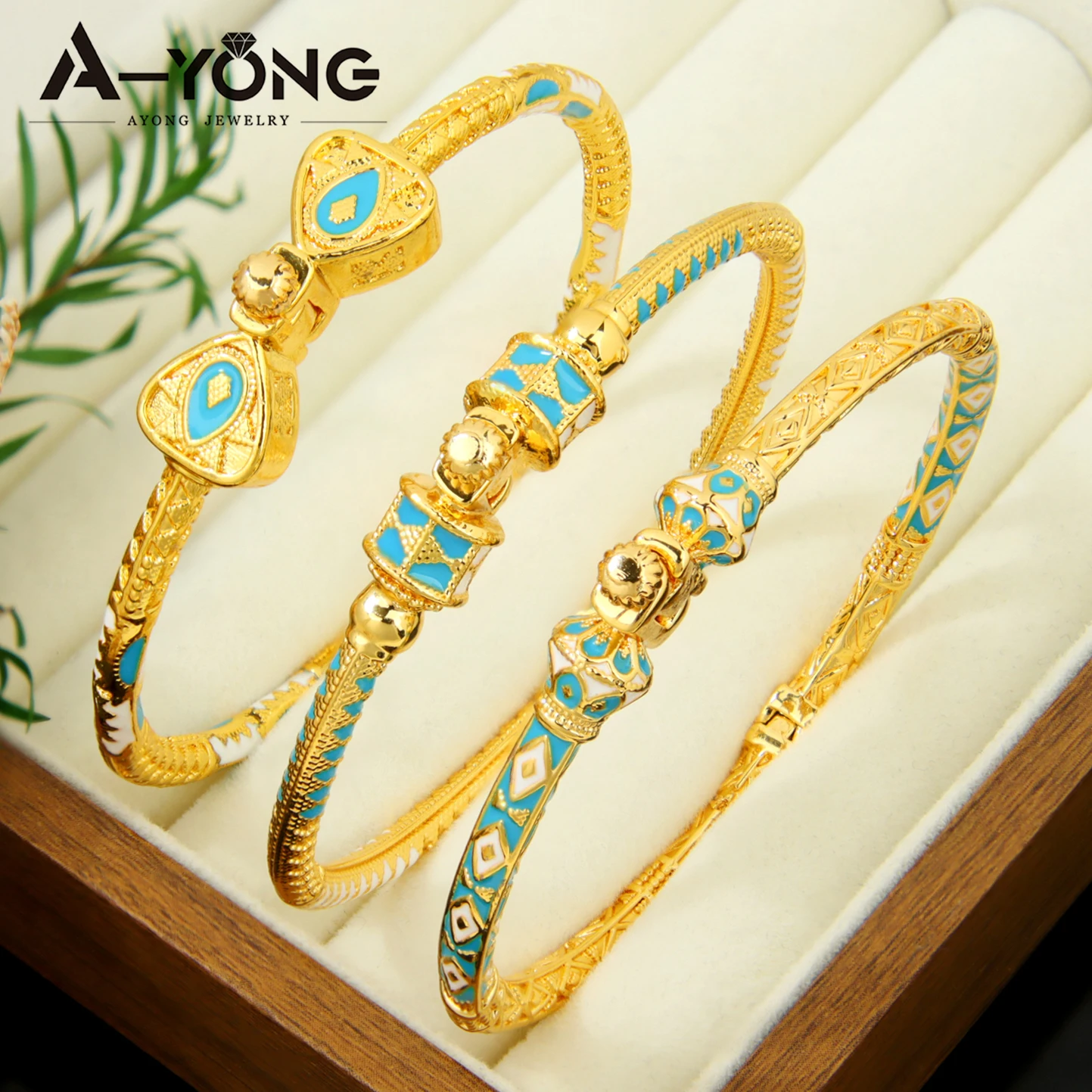 Arabic Fashion Lucky Bracelet 21k Gold Plated Ethiopian Bridal Wedding Open Bangles Dubai Women Event Party Jewelry Gifts