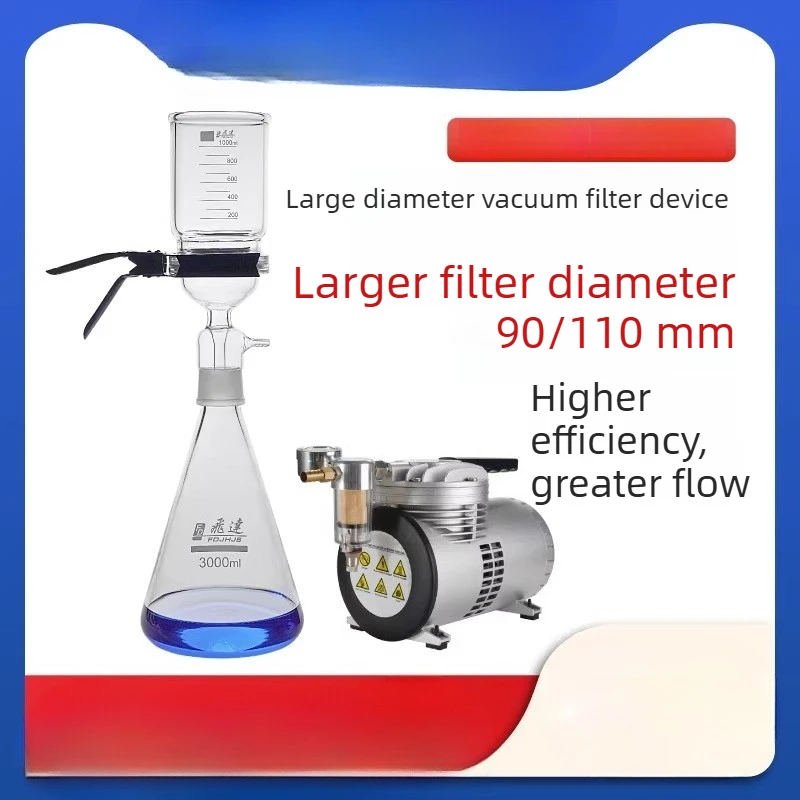 90/110mm Sand Core Filtration Device Lab Microporous Filter Membrane Solvent Filter Large Capacity Water Sample Testing