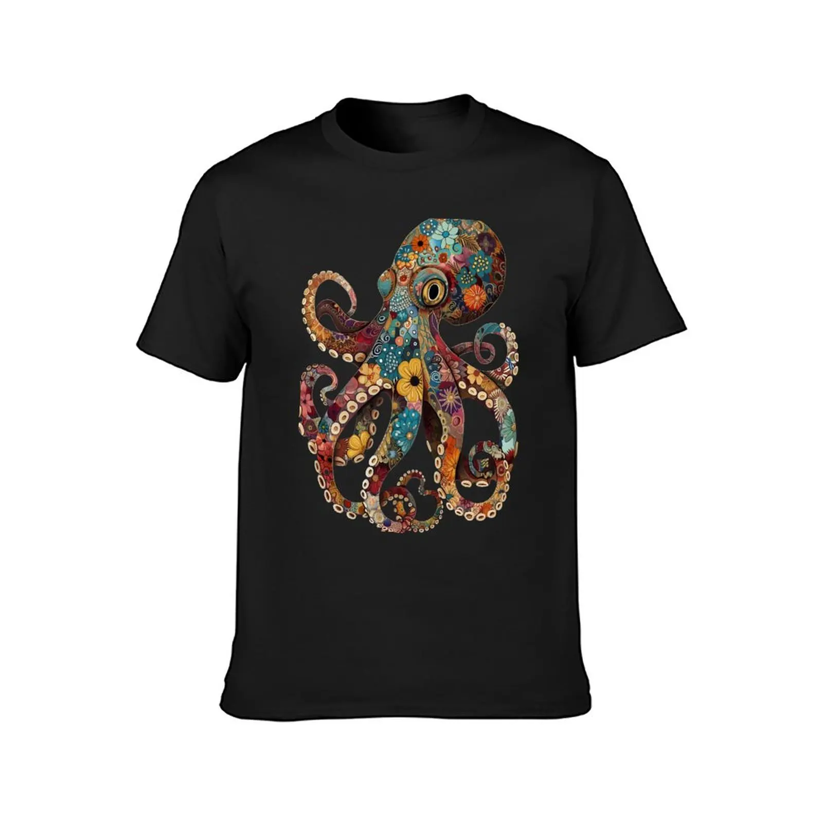 Full color octopus T-Shirt quick drying korean fashion summer tops Aesthetic clothing funny t shirts for men