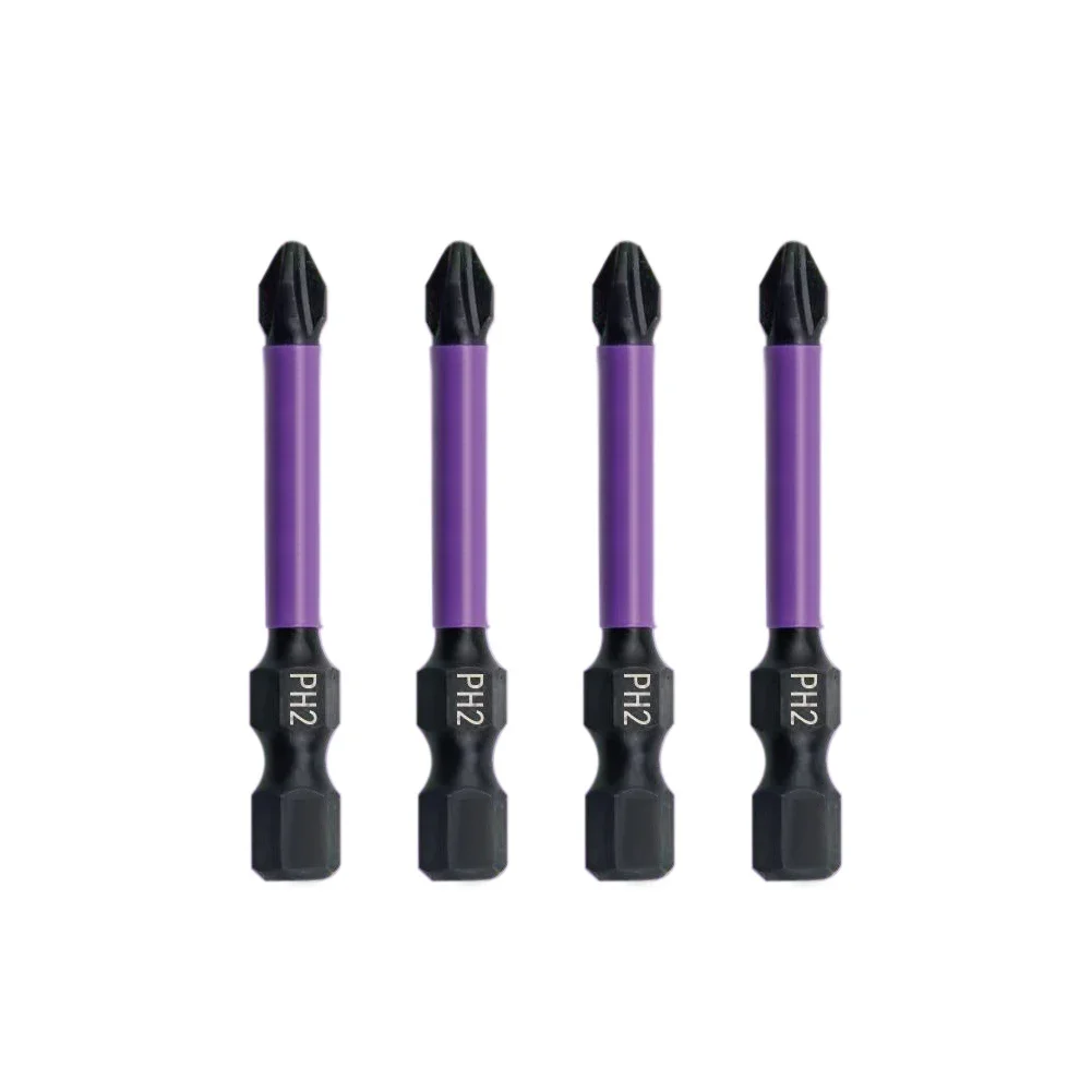 Hand Tools Screwdriver Bits Electric Screwdriver Alloy Steel Drill Bits Hex Magnetic Purple Screwdriver