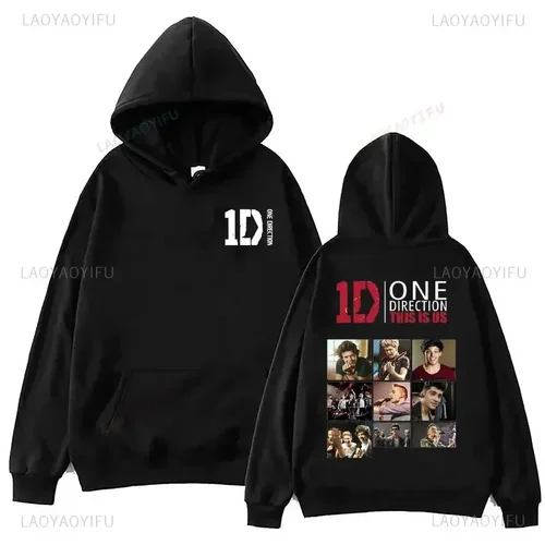 Imagen 2 del producto Sudaderas con capucha de One Directions Band, sudadera Punk de manga larga Grunge, ropa Vintage de Otoño/Invierno, Sudaderas de Hip Hop, jersey musical