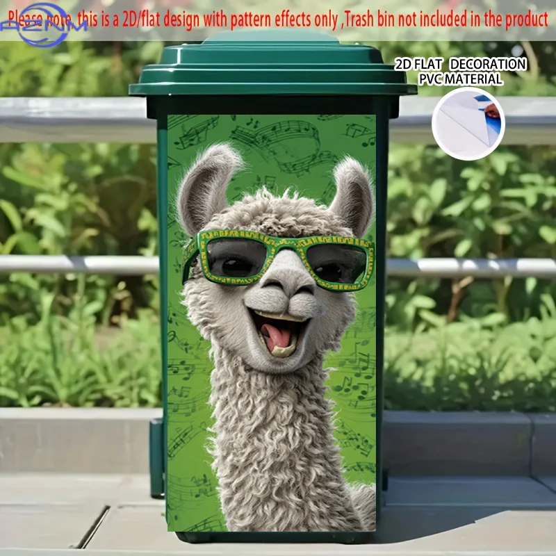 2D Flat Printing 1pc 2D Pattern Printed Kitchen Trash Can Sticker xcm, 