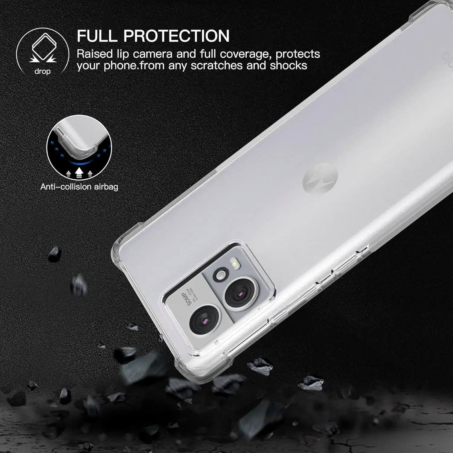 Case for Moto Edge 30 Fusion / S30 Pro Scratch Resistant, Reinforced Corners, TPU Rubber Soft Skin Silicone Cover Edge 30 Fusion