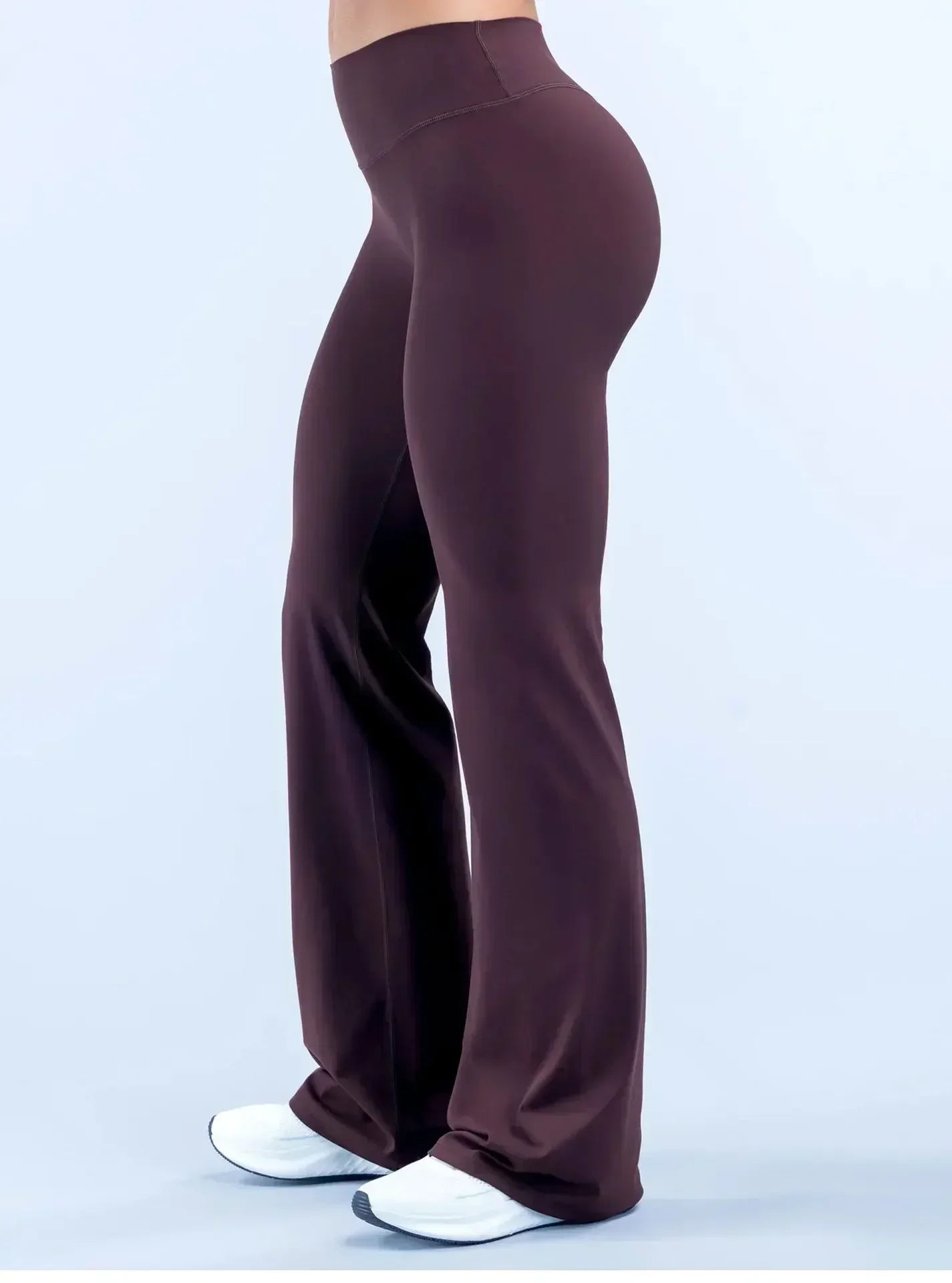 LOGO Hochwertige Damen High-Rise Schlaghose für Yoga, Po-Formende, Hautfreundlich, Weich, Dehnbar, für Fitness, Laufen, Alltag und Langes Training – Detail 16