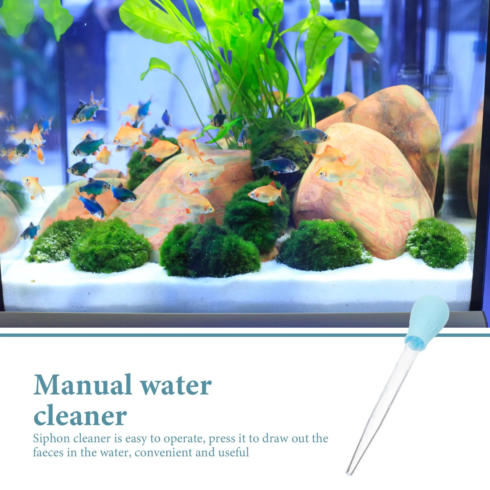 

Fish Tank Siphon Cleaner Portable Aquarium Water Change Tool Gravel Vac for Waste Removal Fast Efficient Cleaning Household Use
