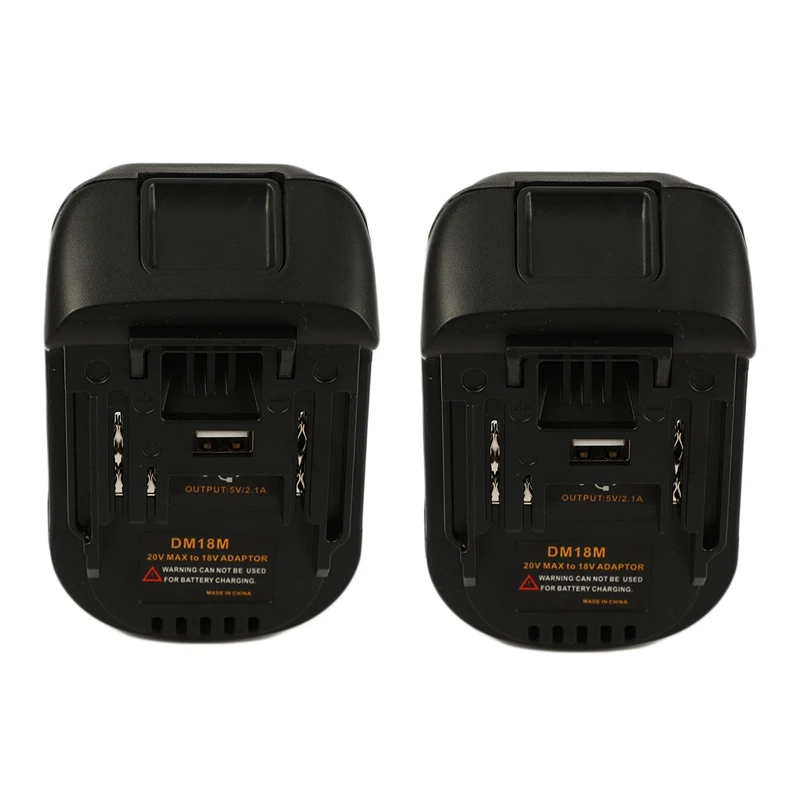 أفضل العروض 2X 20 فولت إلى 18 فولت بطارية تحويل Dm18m ليثيوم أيون شاحن أداة محول لبطاريات ماكيتا Bl1830 Bl1850
