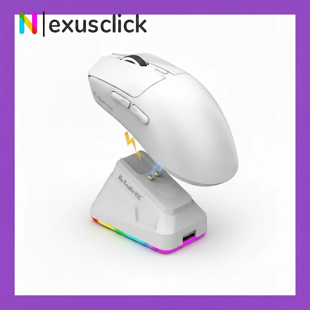 X11 Tri-Mode Wireless Gaming Mouse,2.4G/BT/Wired 12000DPI Adjustable 1000Hz Lightweight Mouse With RGB Magnetic Charging Dock