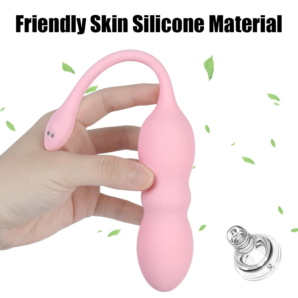 Telescopic Vibrating Egg G Spot Vaginal Massager Jump Egg Sex Toy for Women Remote Control Thrusting Panty Vibrator