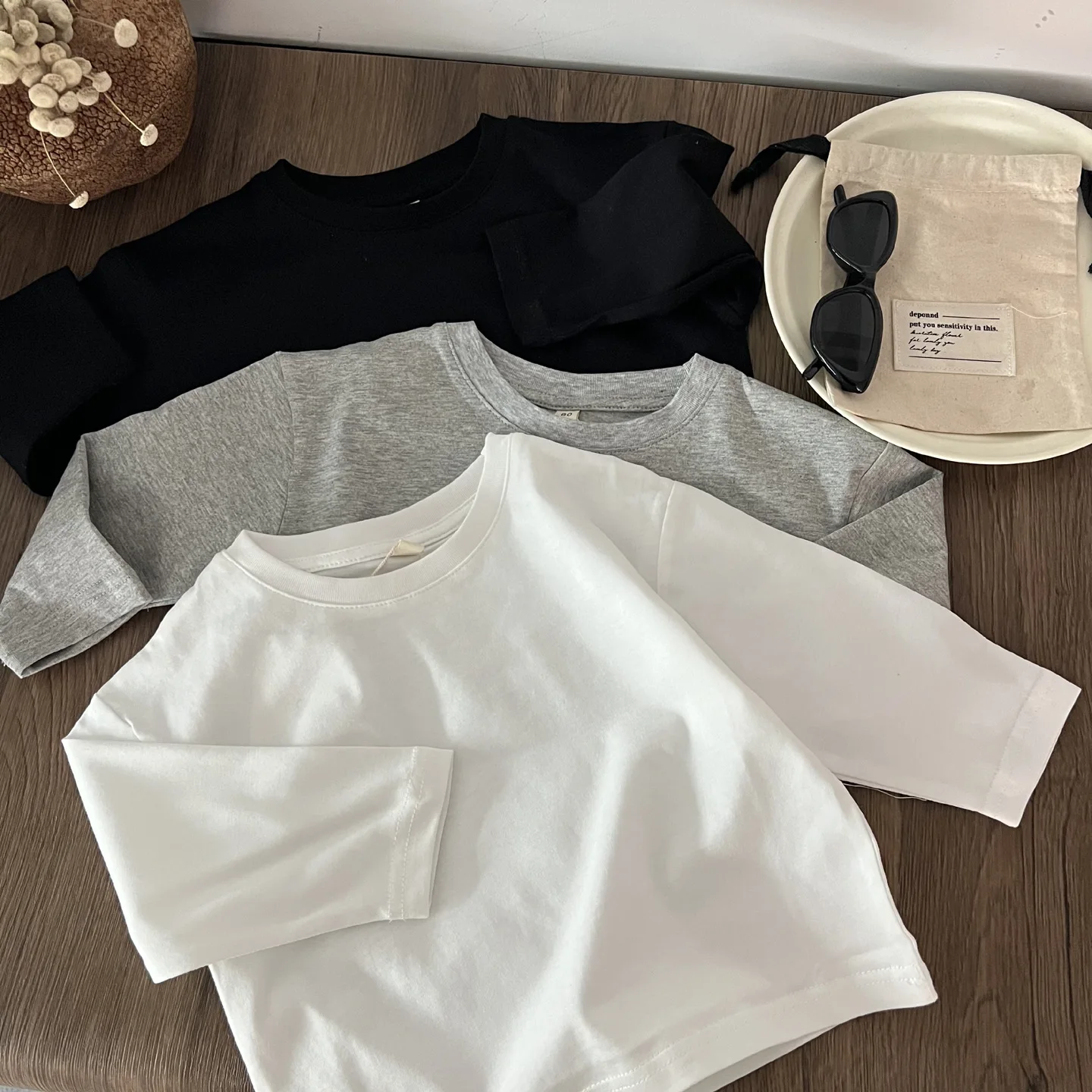 2026 Autumn New Children Long Sleeve T Shirts Solid Girls Cotton Soft Bottoming Shirts Kids Boys Casual O-neck Tee Baby Clothes