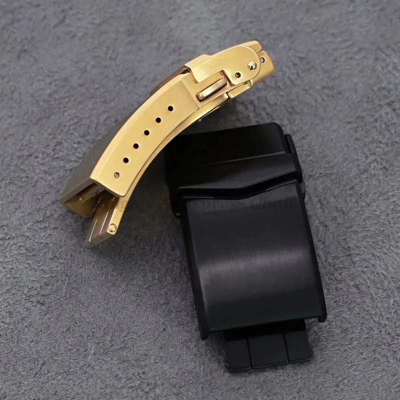18mm 20mm 22mm Stainless Steel Watch Band Buckle for Seiko Watch Strap Clasp Double Lock Button for Ghost Diving Diver Buckles image 3