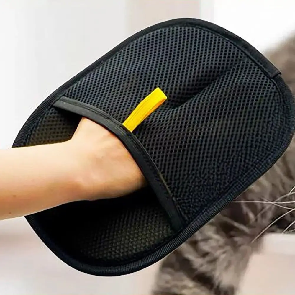 Two-way Pet Static Hair Removal Gloves Reusable Washable Pet Grooming Gloves Mesh Cloth Multifunctional Clothes Hair Remover