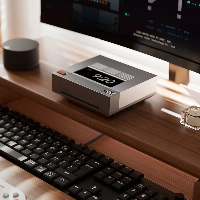 AYANEO Retro Mini PC AM02 8845HS Video Game Consoles 32G+1TB Wireless BT5.2 Mini Gamer with 4" Multi-function Touch Screen Win11