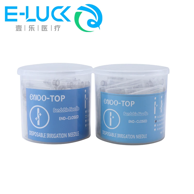 

50Pcs/Bottle Dental Endo Irrigation Needle Tip Half Cut Endo Syringe End-Closed Single/Double Side Hole