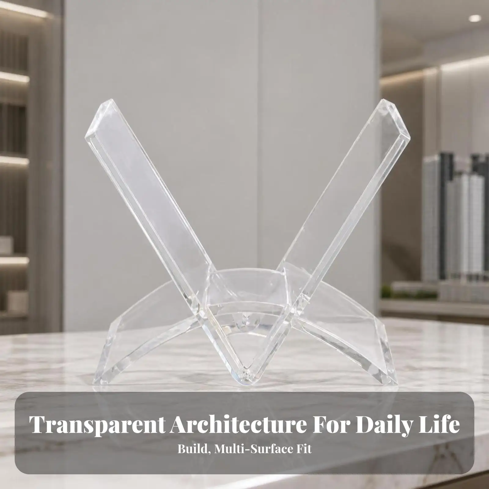 Acrylic Periodical Holder Modern Organizer Transparent for Minimalists