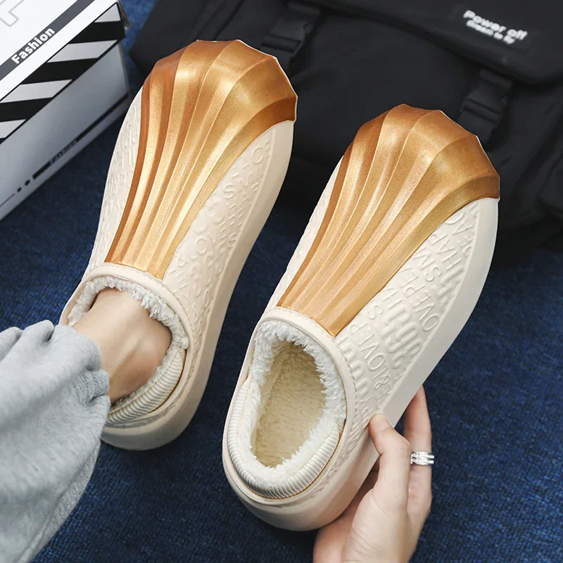 2023 Dames Pluche Katoenen Slippers Winter Katoenen Slippers Nieuwe Thuis Koppels Mode Schoenen Comfort Indoor Slaapkamer Antislip Schoenen