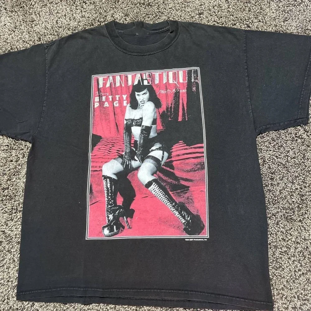 90s Bettie Page Vintage Gift For Fan Cotton Black Unisex All Size Shirt AC1952