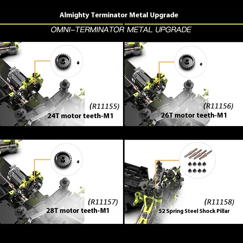 Rilalo Omnipotent Terminator Original Accessories Motor Gear Shock Absorber Central Axis Group Pc Car Shell Car Shell Clip
