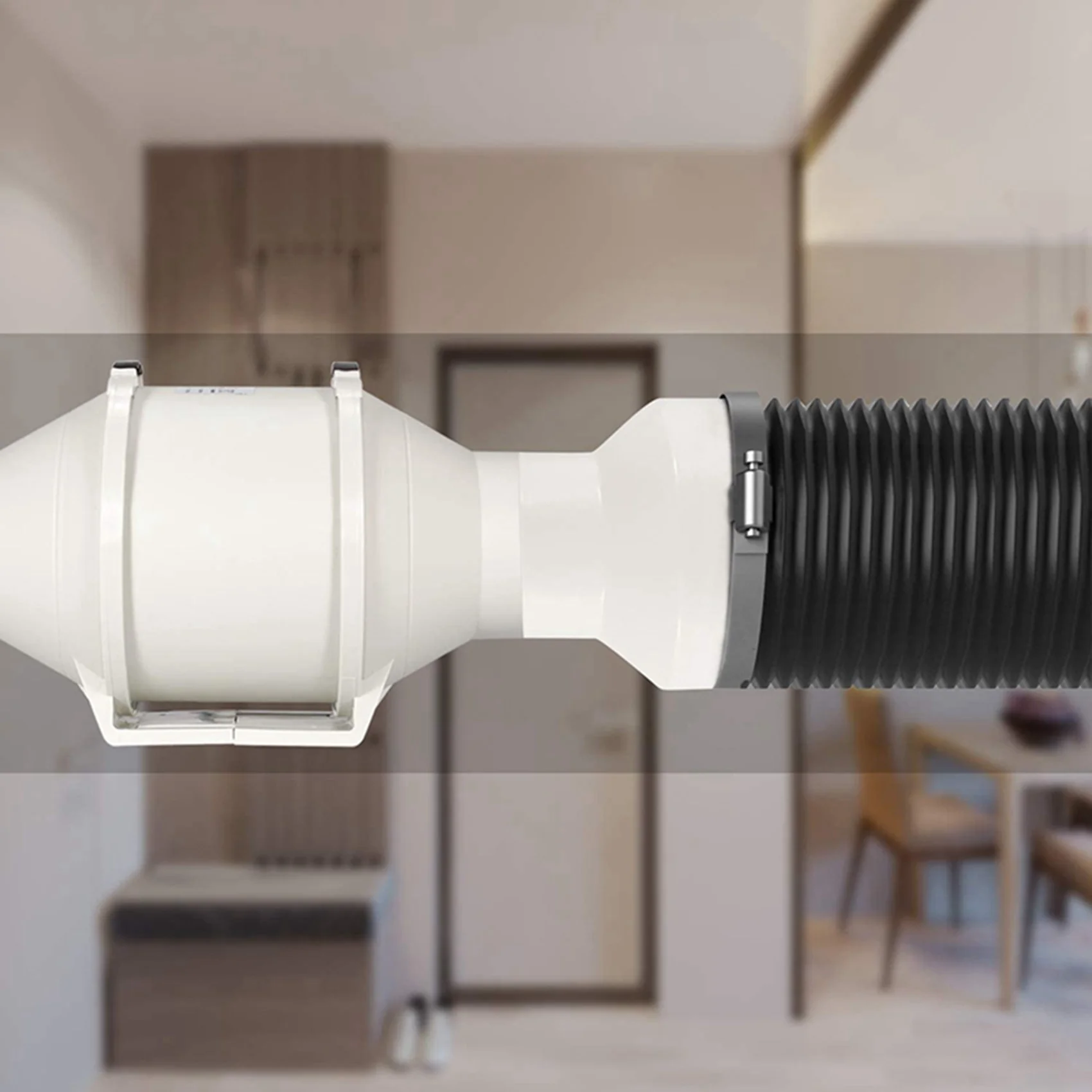

AT29-2X Ventilation Pipe Reducer Adapter Pipe Air Duct Adapter Pipe Connector For Inline Ventilation System(200-150Mm)