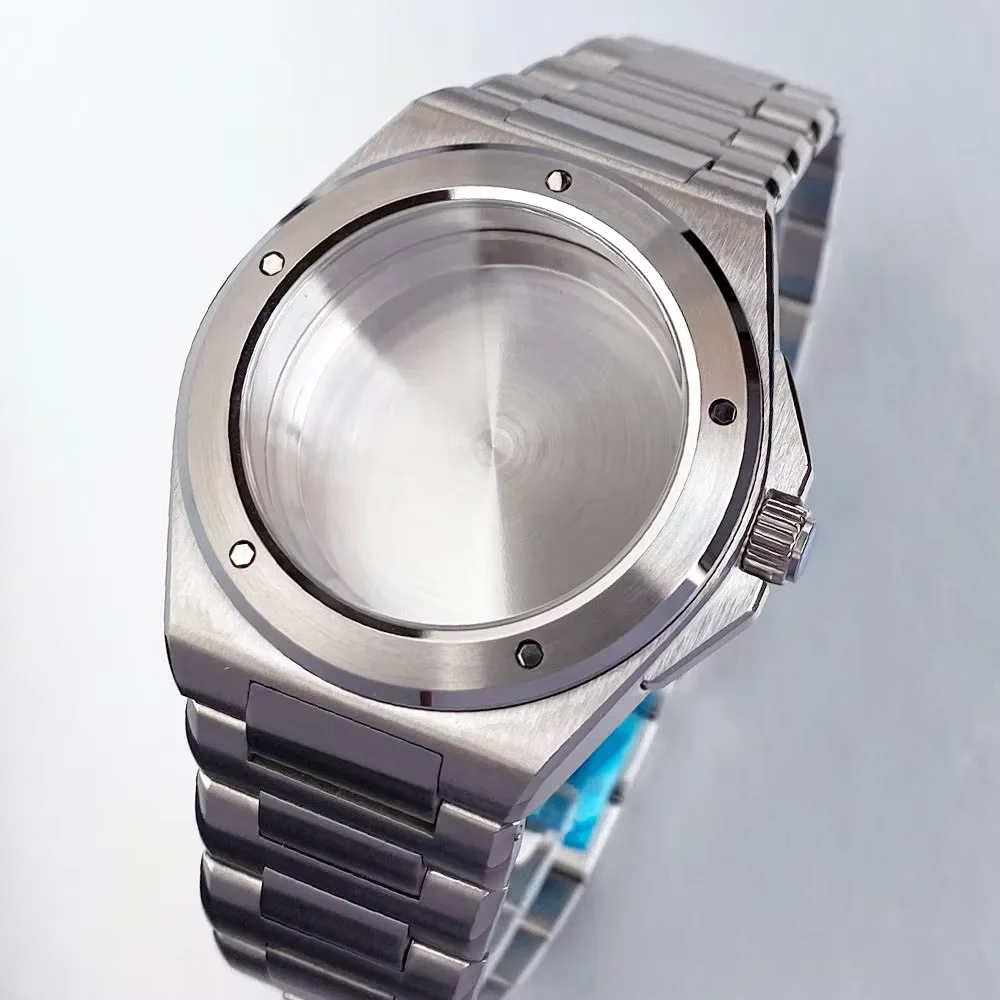 

Mods NH35 Sapphire Crystal Glass Watch Case Bracelet Fit for NH35 NH36 NH38 ETA2824 PT5000 Watch Case Replacement Parts