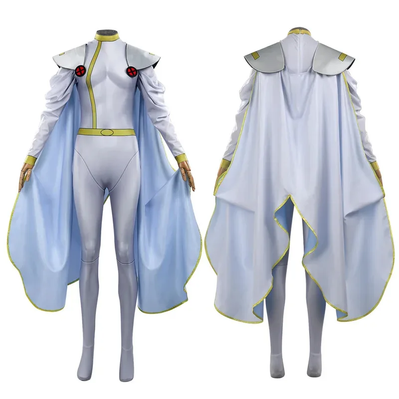 

Halloween Storm Cosplay Bodysuit And Cloak Jumpsuit Supe Weather Witch Ororo Munroe Costumes Carnival Anime Hero Jumpsuits X mne