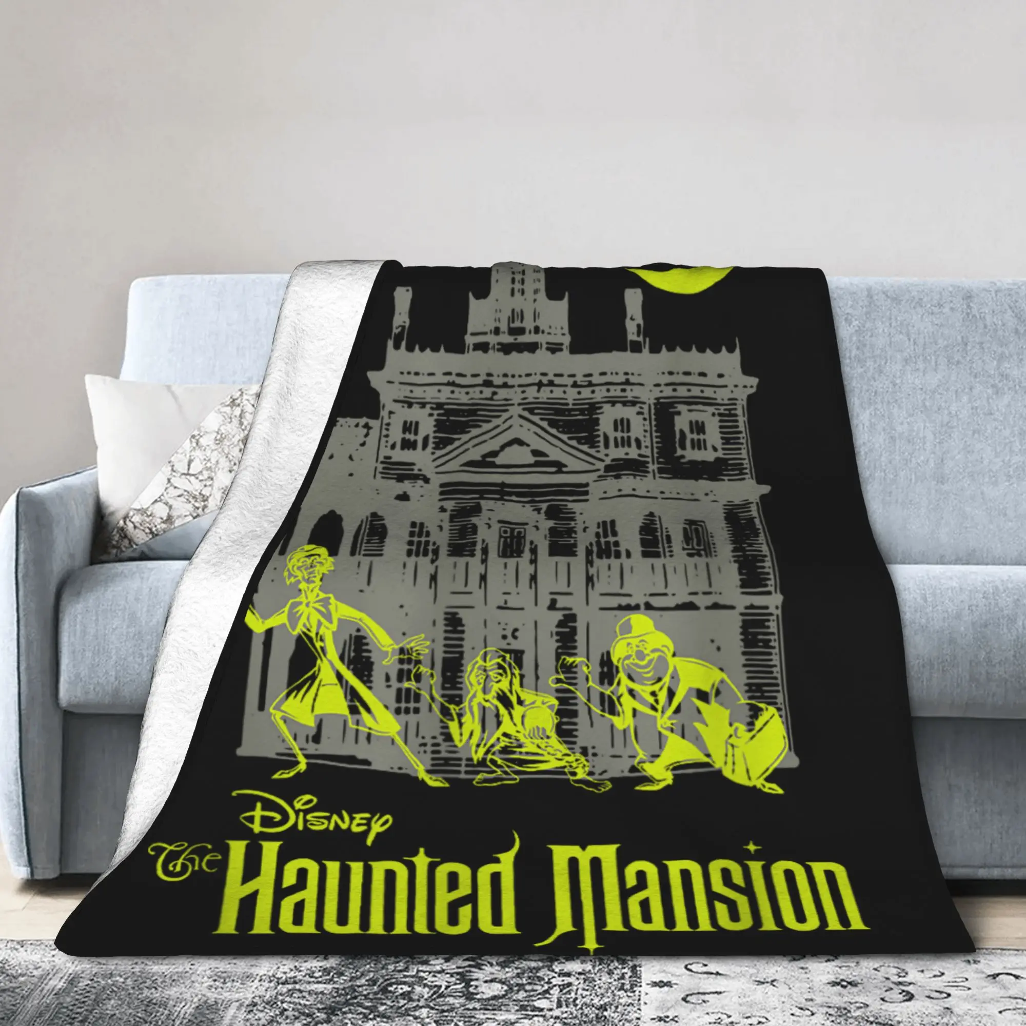 

The Haunted Mansion Hitchhiking Ghosts Blanket Coral Fleece Plush Shot Soft Throw Blanket for Outdoor Travel Quilt Multifunction