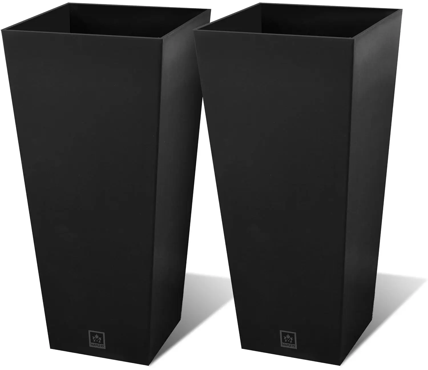 Tall Outdoor Planter 30 Inch 2-Pack, Tapered Design with Drainage Holes, Customized