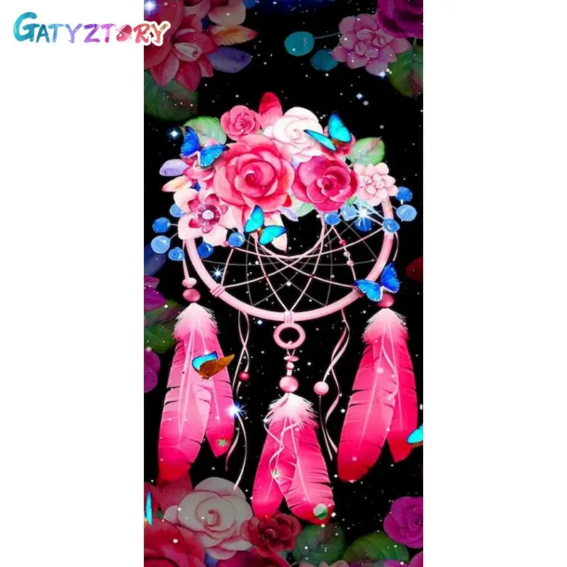 

GATYZTORY Painting By Number Dreamcatcher DIY Drawing On Canvas Wall Art Pictures By Number For Adults Home Decor Gift