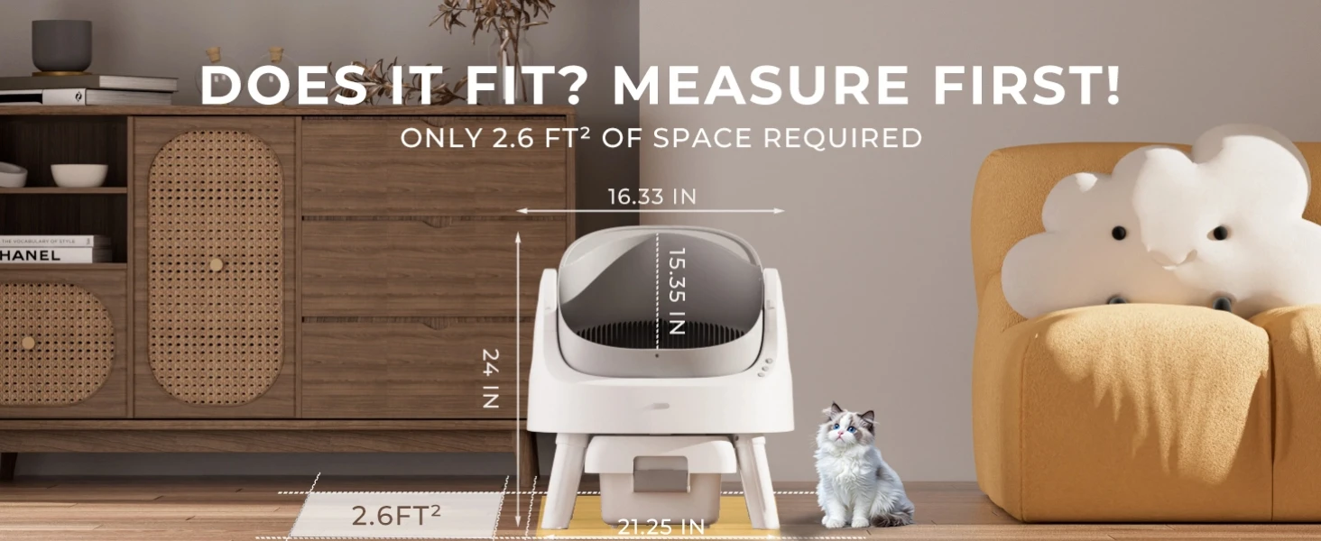 2.6ft² floor space