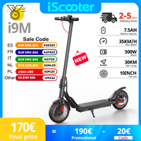 iScooter i9M 10 Inch Electric Scooter 36V 7.5Ah Battery 500W Power Motor 3 Modes Max Speed 35km/h 30KM Range Foldable e Scooter