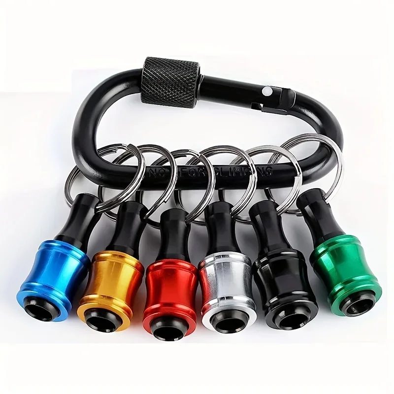 Hexagonal Shank Screwdriver Head Holder Extension Rod Key Chain Adapter Drill Bit Quick Replacement Portable Hand-