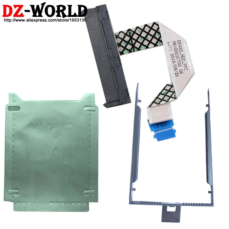 New SATA SSD HDD Cable Caddy Tray Silver Paper For Lenovo ThinkPad E480 E485 E490 E495 R480 R490 Laptop 01LW174 NBX0001KT00